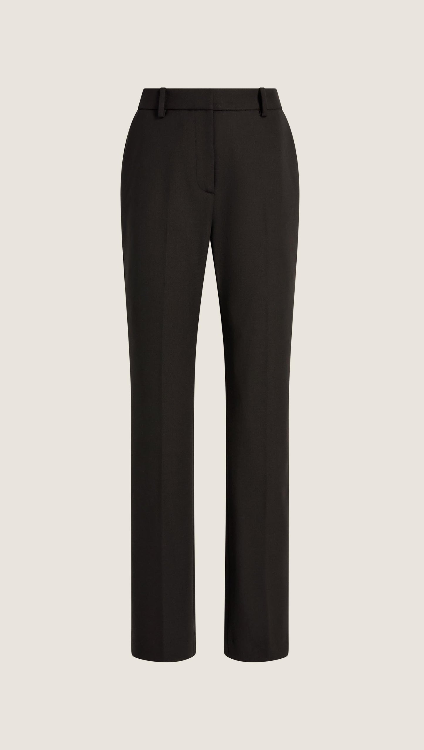 Straight Leg Trouser in Heavy Wool Twill | Black