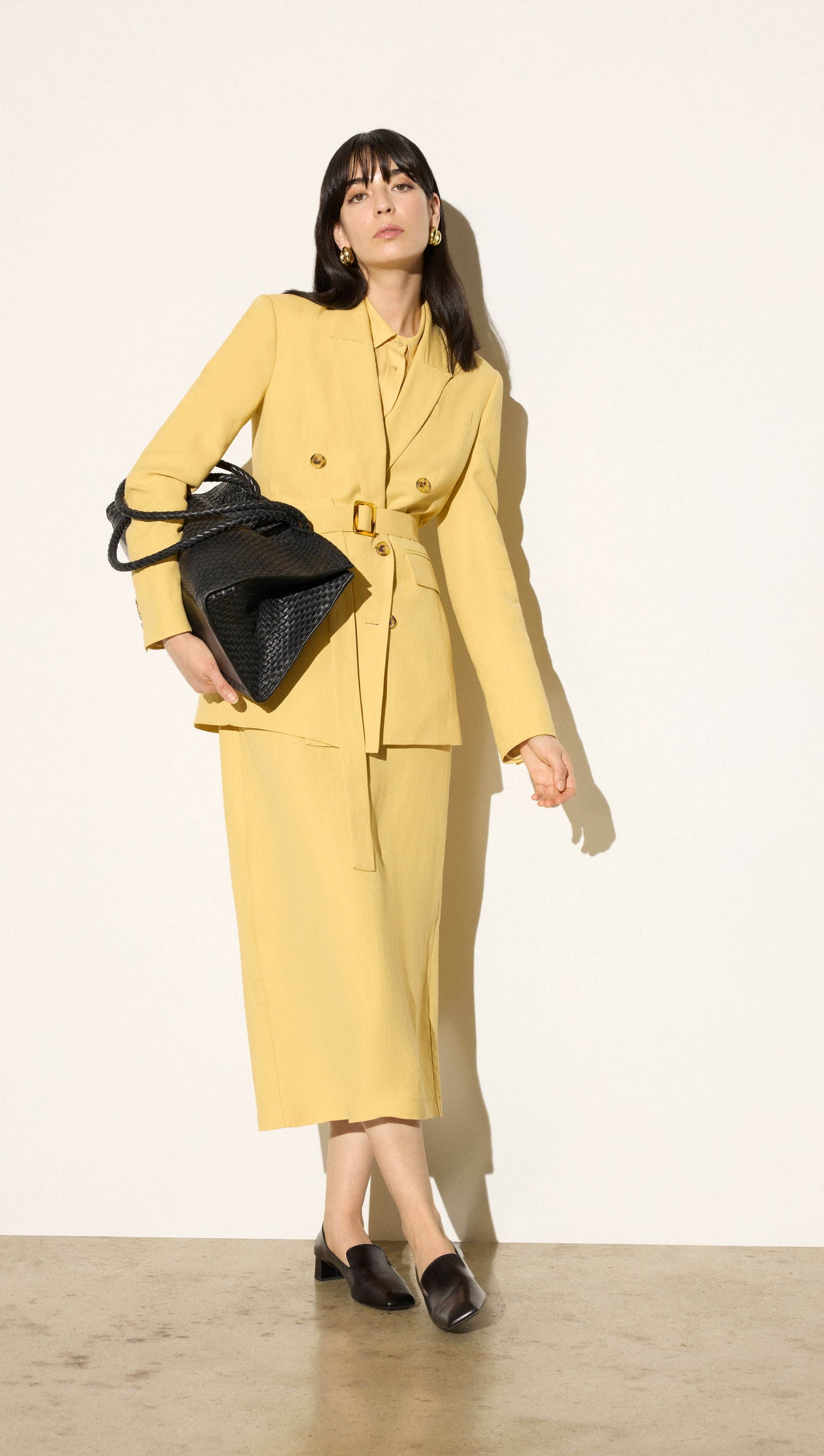 Pencil Skirt in Viscose Linen | Sunflower