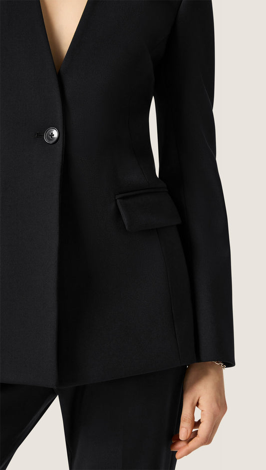 Baxter Blazer in Heavy Wool Twill | Black