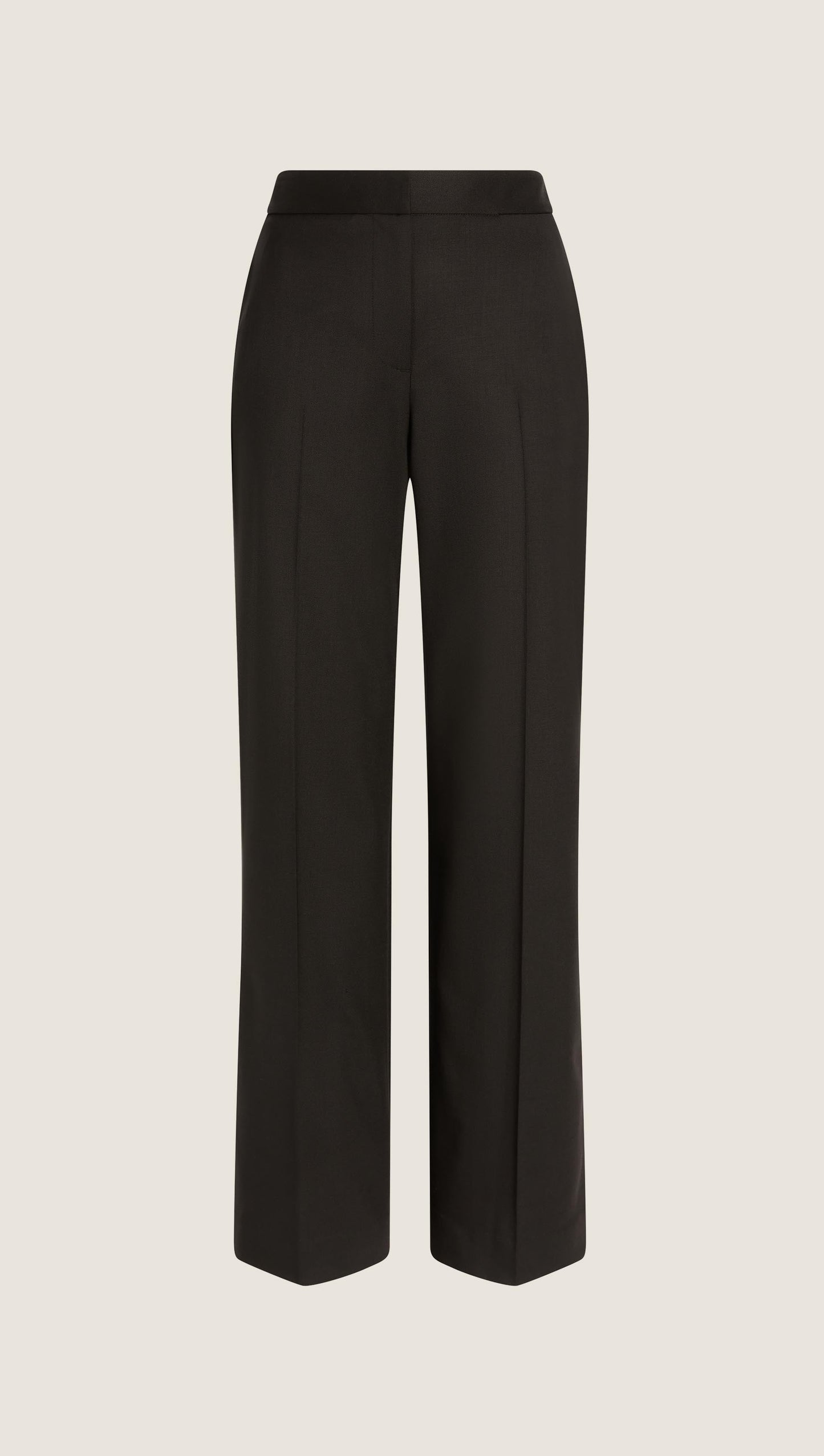 Wide Leg Trouser in Seasonless Wool | Black