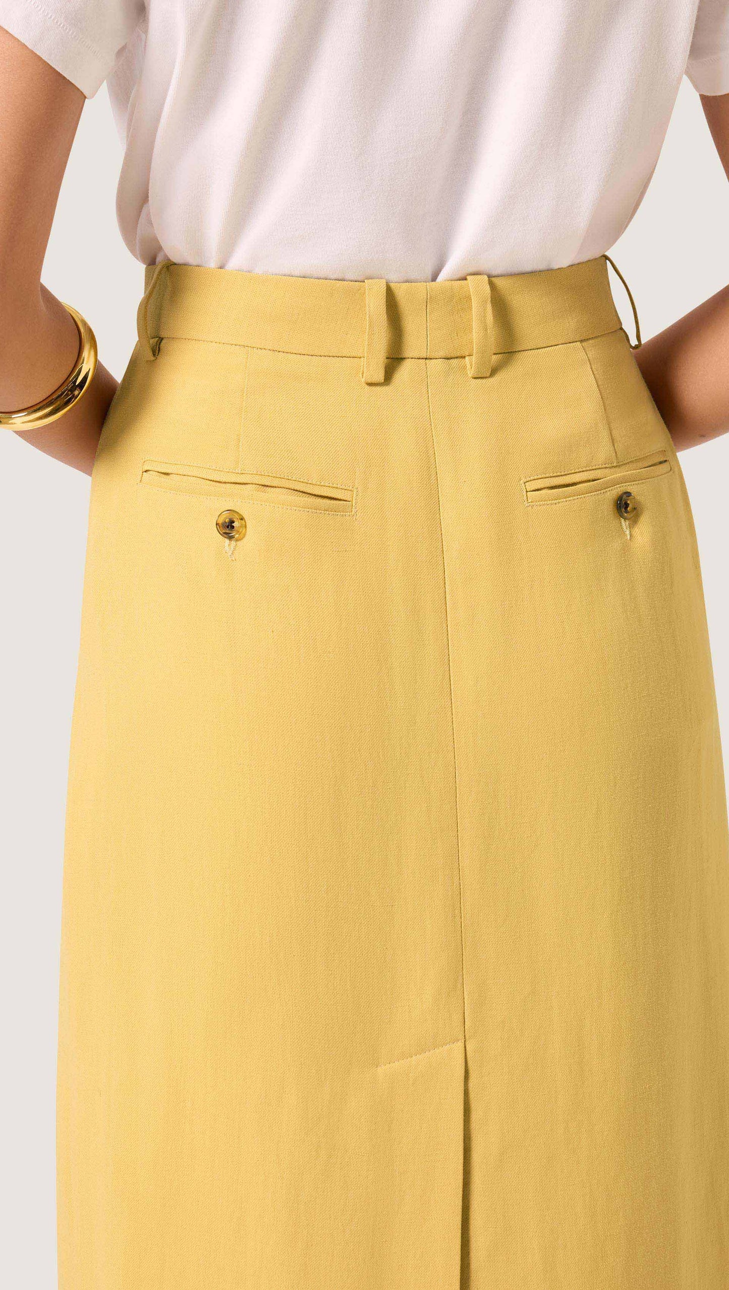 Pencil Skirt in Viscose Linen | Sunflower
